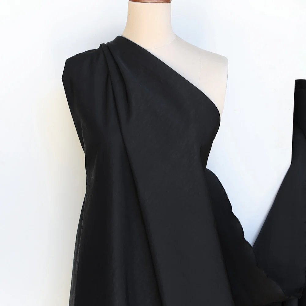 Zaza Black Nylon Twill - Image 5