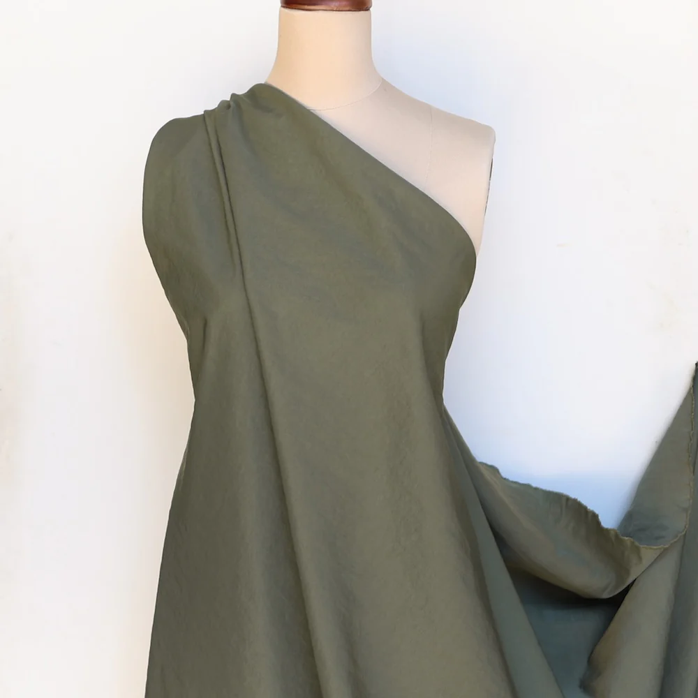 Zaza Khaki Nylon Twill - Image 5