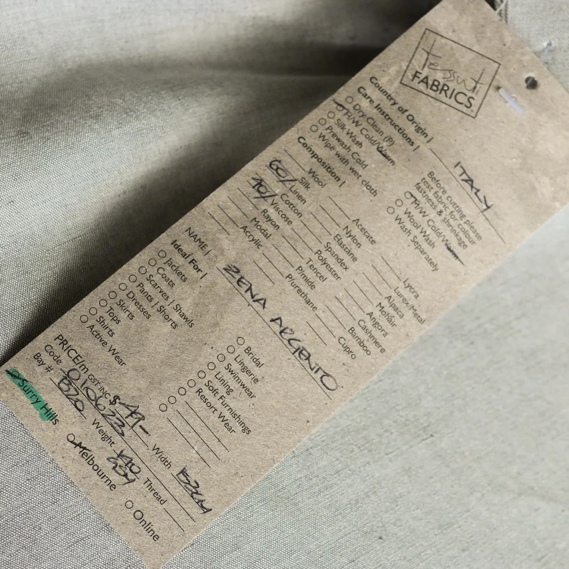 Zena Argento Linen/Viscose Blend - Image 3
