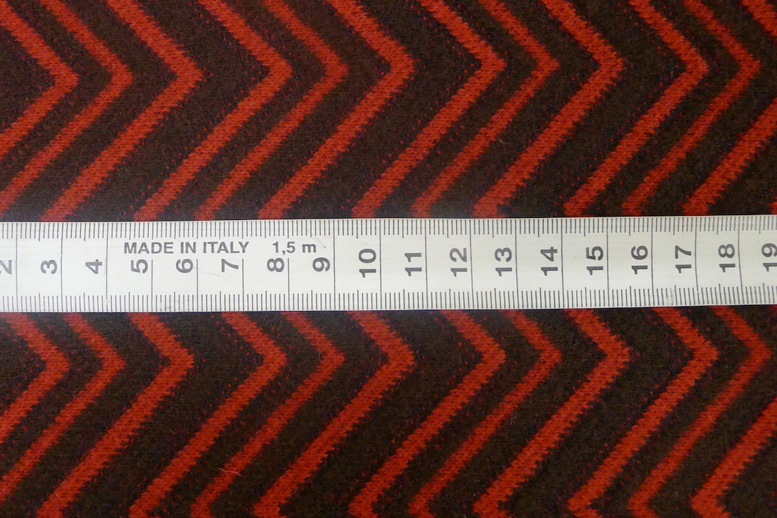 Zig Zag Red Double Knit - Image 3