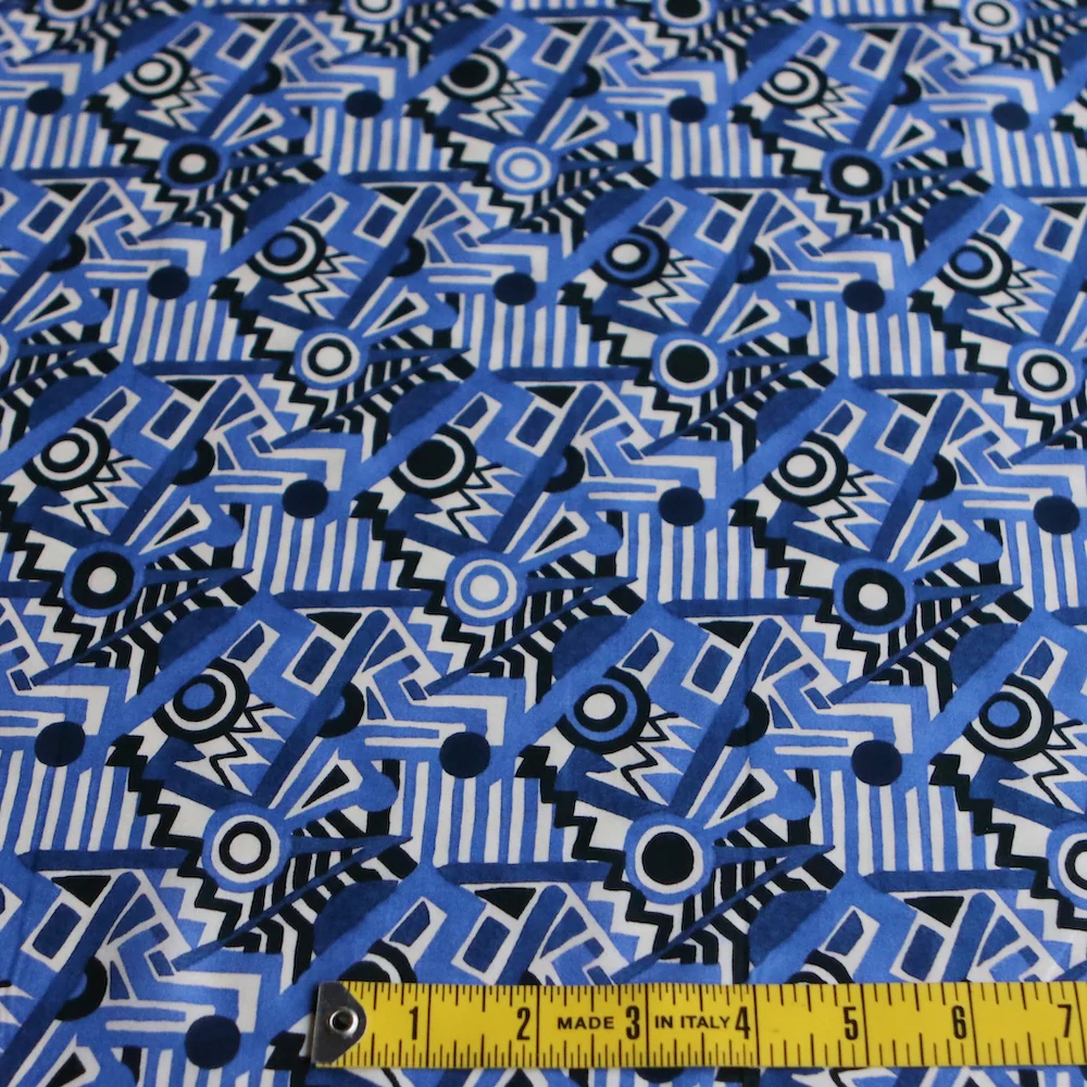 Zig Zag Spot Blue - Liberty Tana  Lawn™ - Image 3