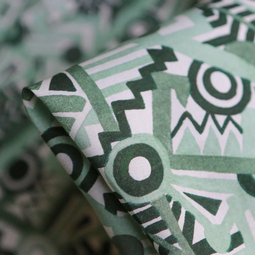 Zig Zag Spot Green - Liberty Tana  Lawn™