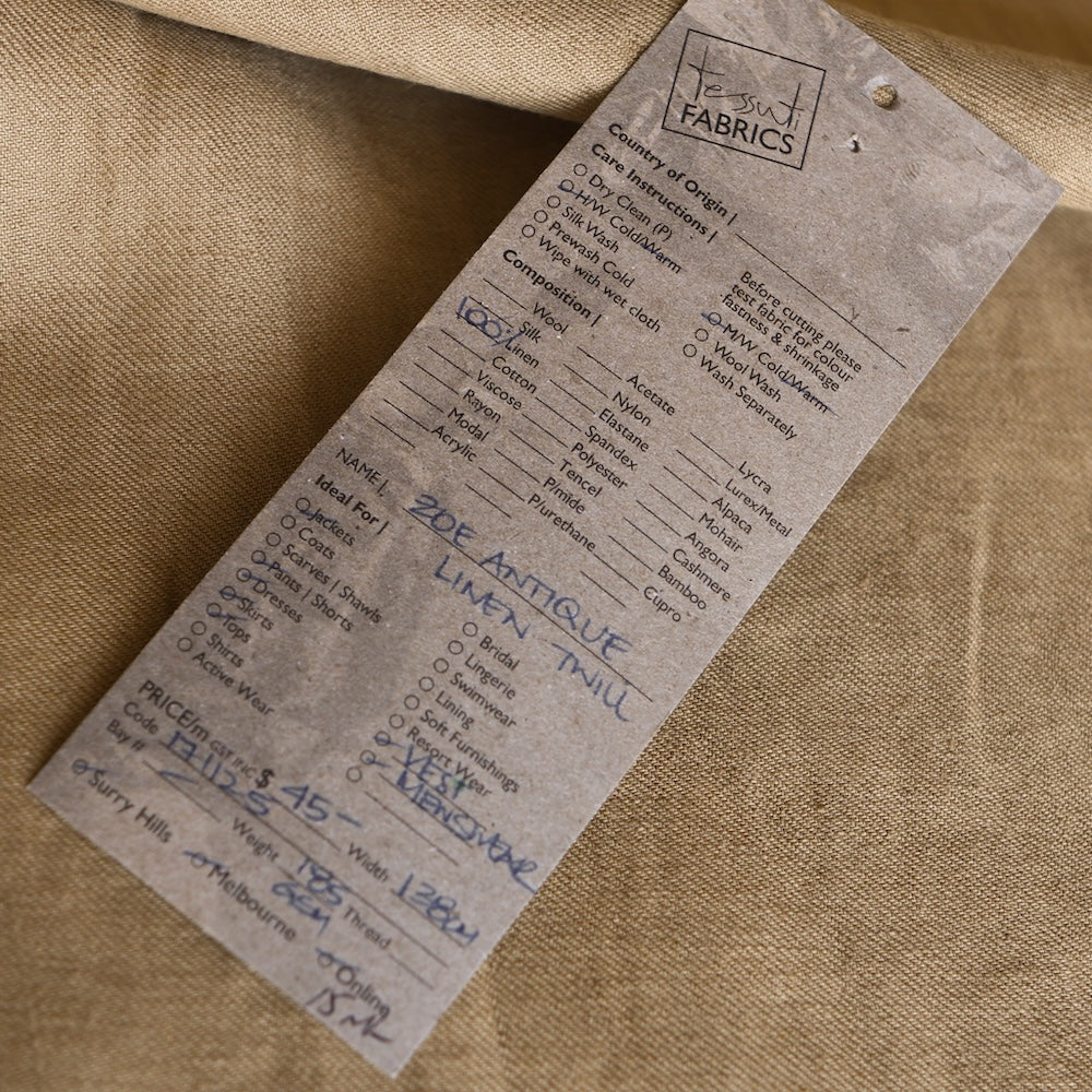 Zoe Antique Linen Twill - Image 3