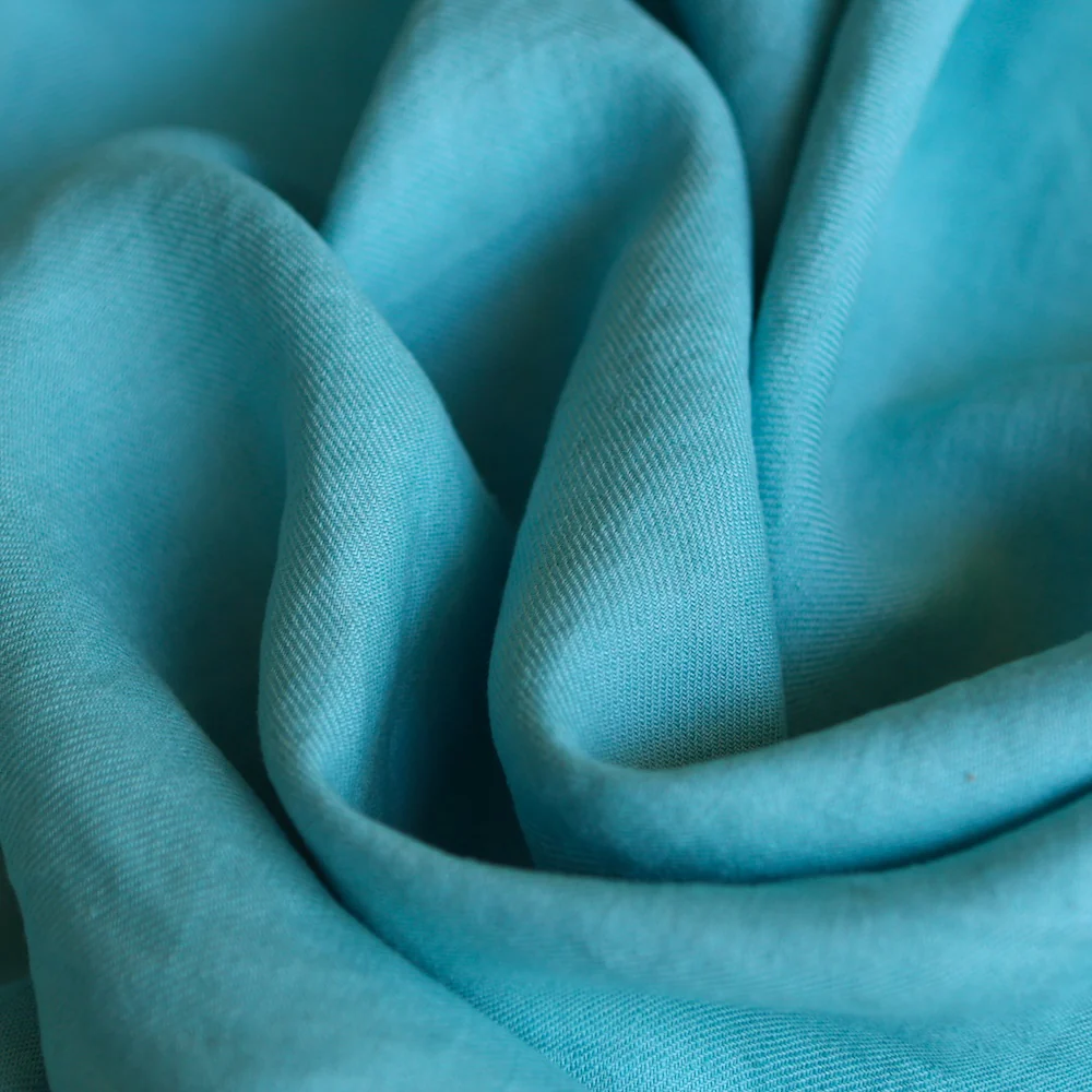 Zoe Aqua Linen Twill - Image 2