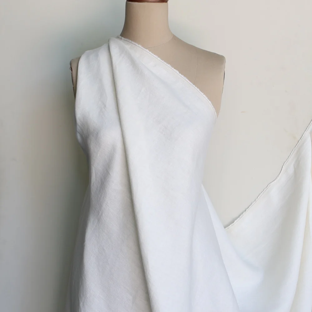 Zoe Ivory Linen Twill - Image 4
