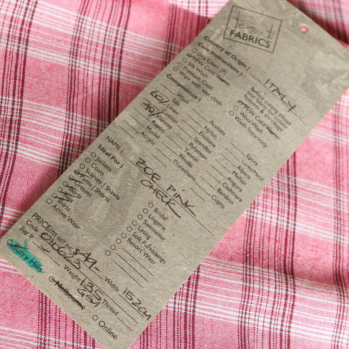 Zoe Pink Linen/Viscose Blend - Image 4