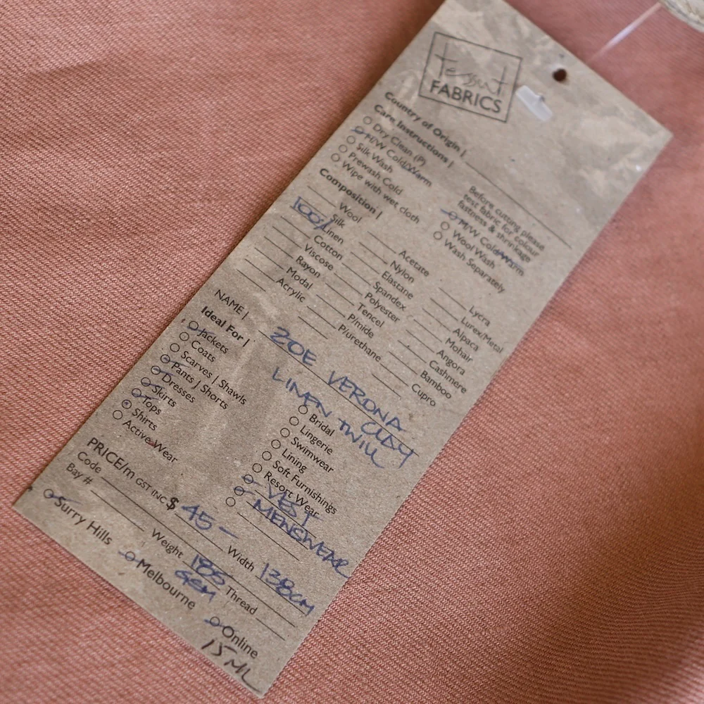 Zoe Verona Clay Linen Twill - Image 3