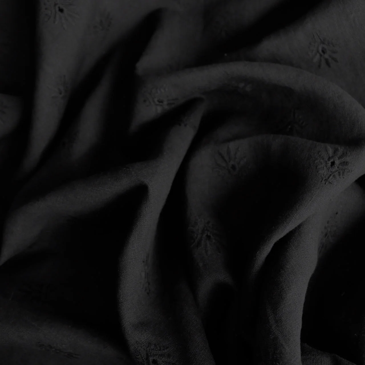 Zoey Black Embroidered Linen - Image 2