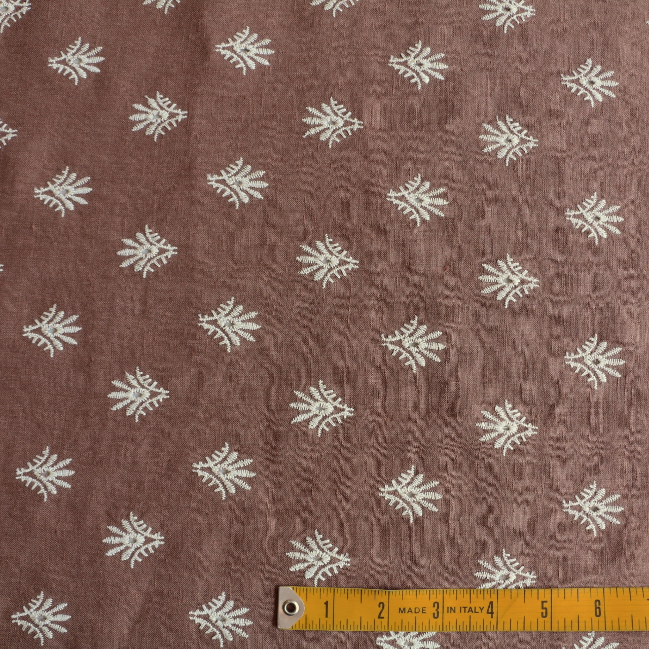 Zoey Cocoa Embroidered Linen - Image 4
