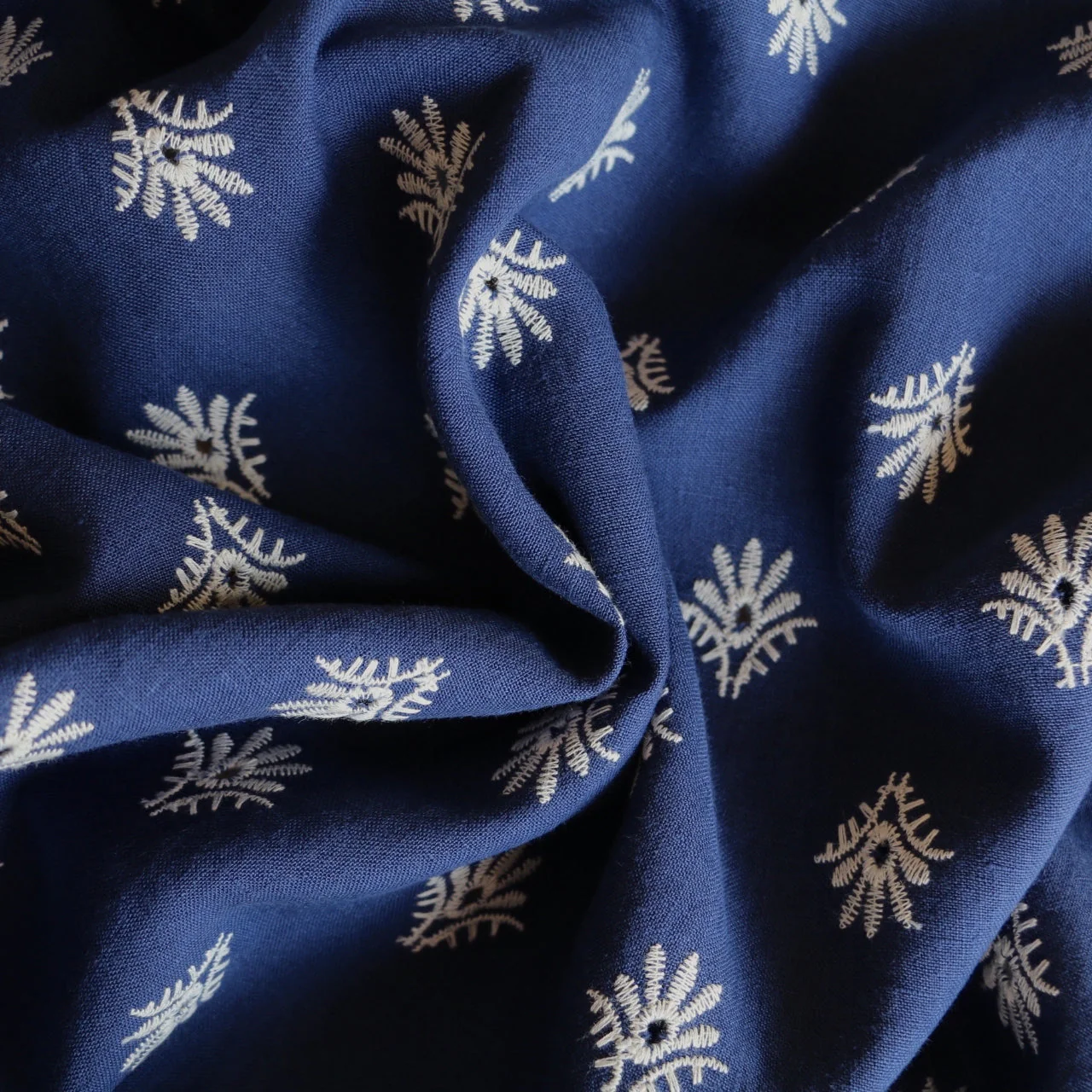 Zoey Marine Embroidered Linen - Image 2