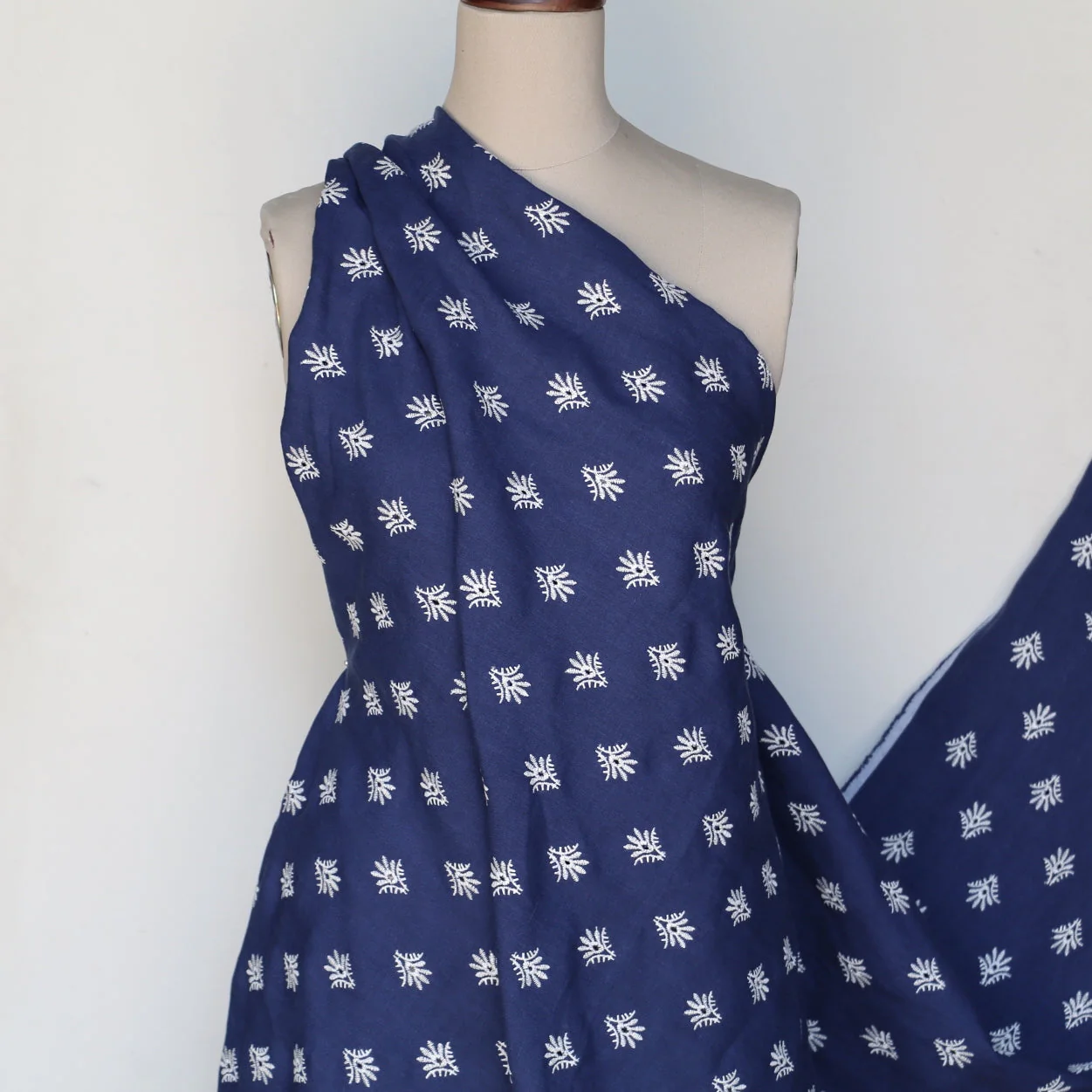 Zoey Marine Embroidered Linen - Image 5