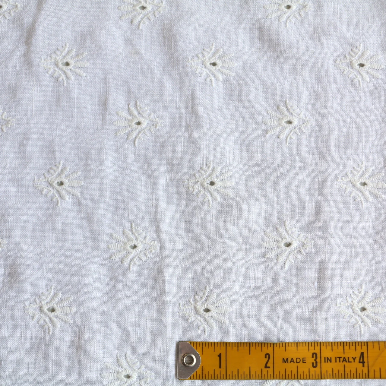 Zoey White Embroidered Linen - Image 3
